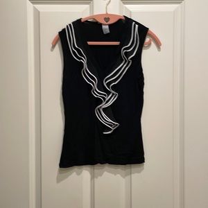 H&M ruffle front top